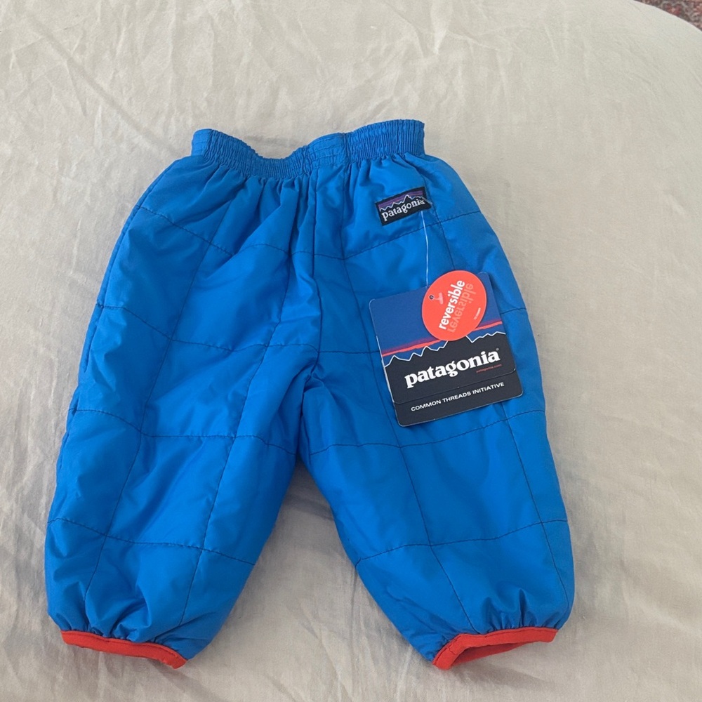 Patagonia baby puff-ball reversible pants 3m